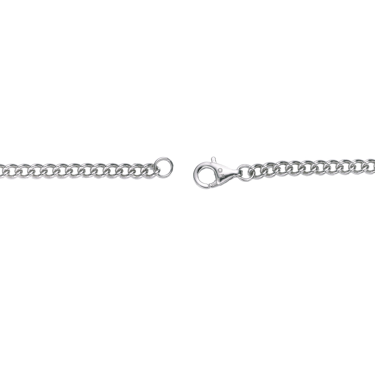 Black Agate Dog Tag Pendant in Sterling Silver, 24"