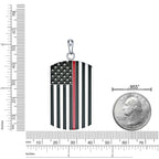 Thin Red Line Dog Tag