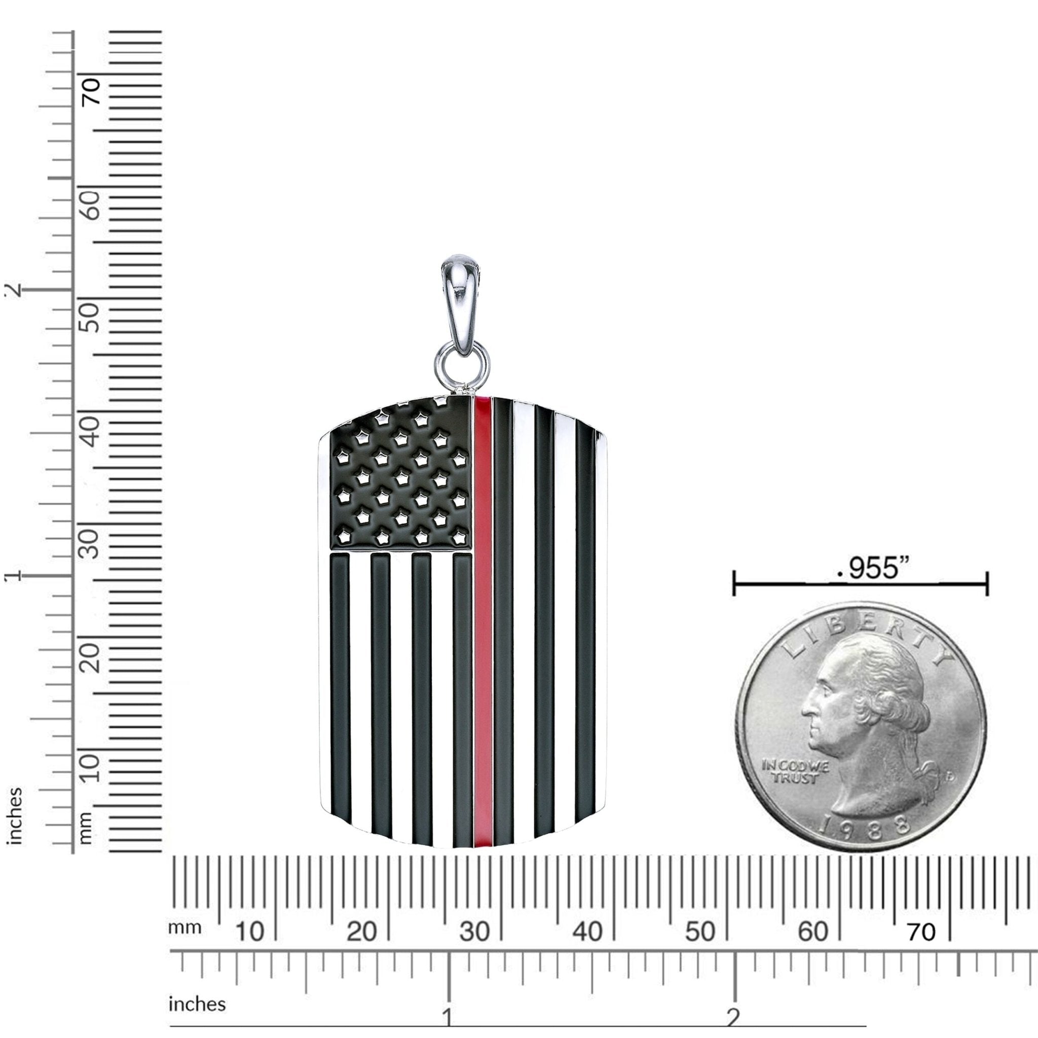 Thin Red Line Dog Tag
