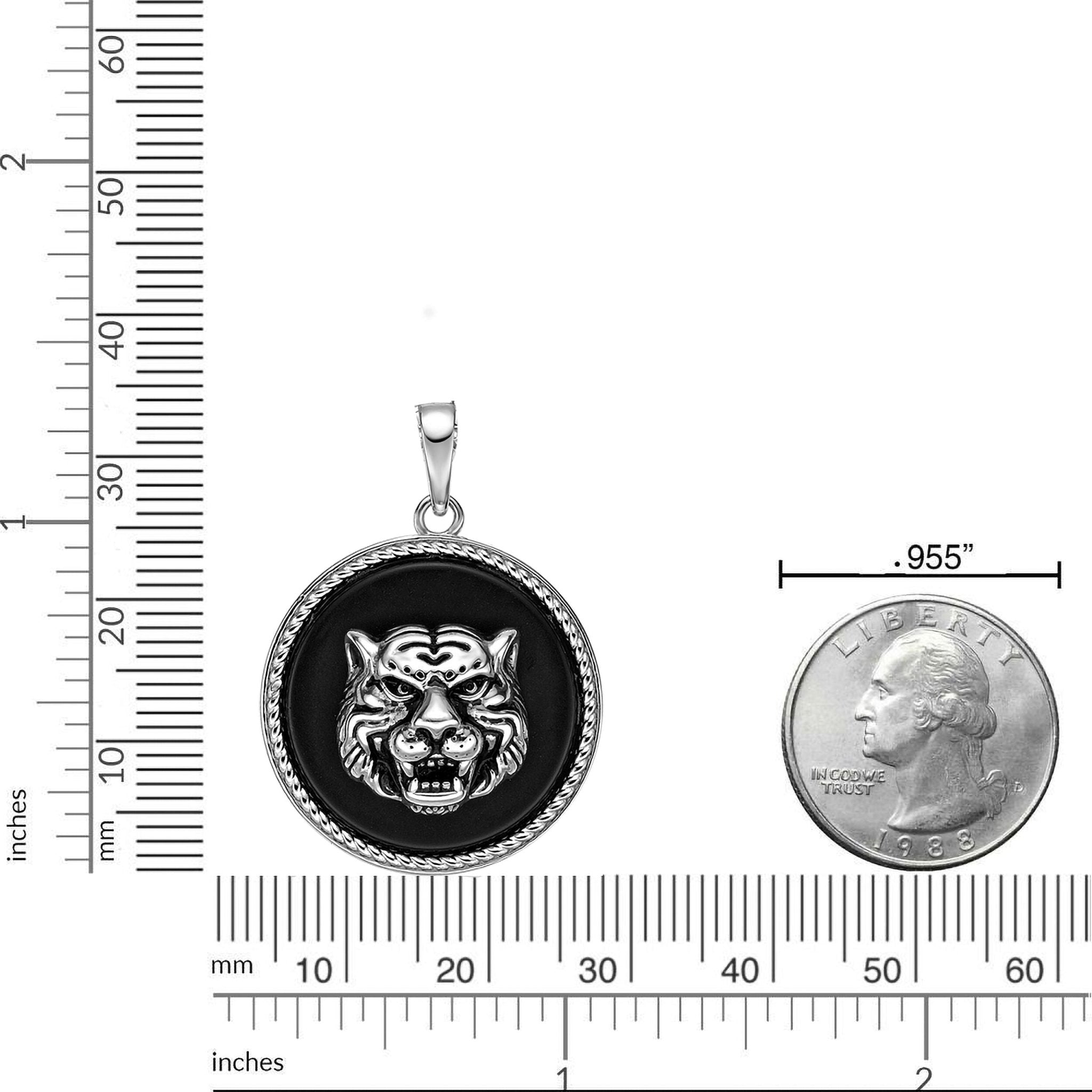 Tiger's Head Medalion Pendant