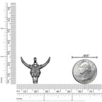 Sterling Silver Bull's Head Pendant