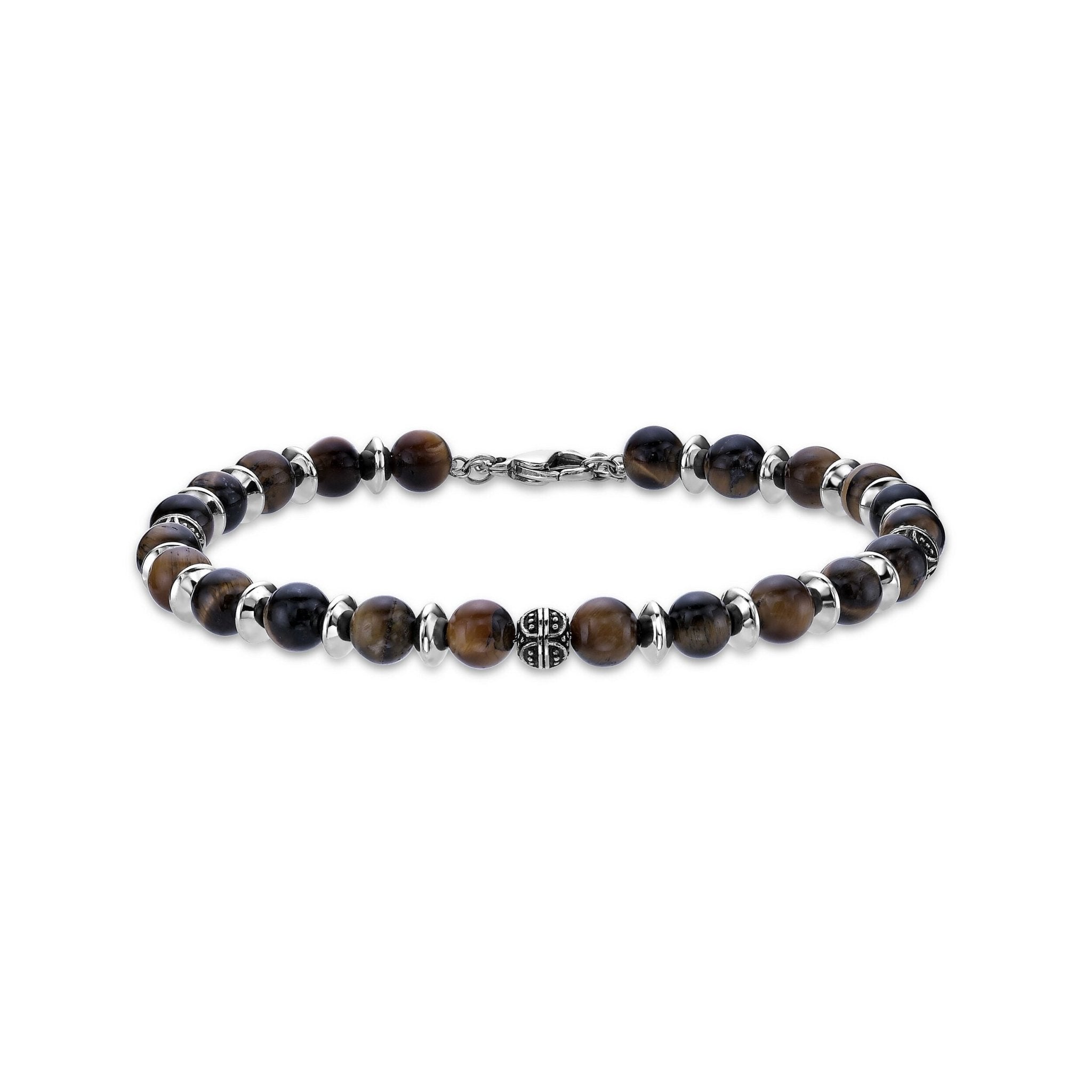 Tiger Eye Beaded Natural Stone Bracelet