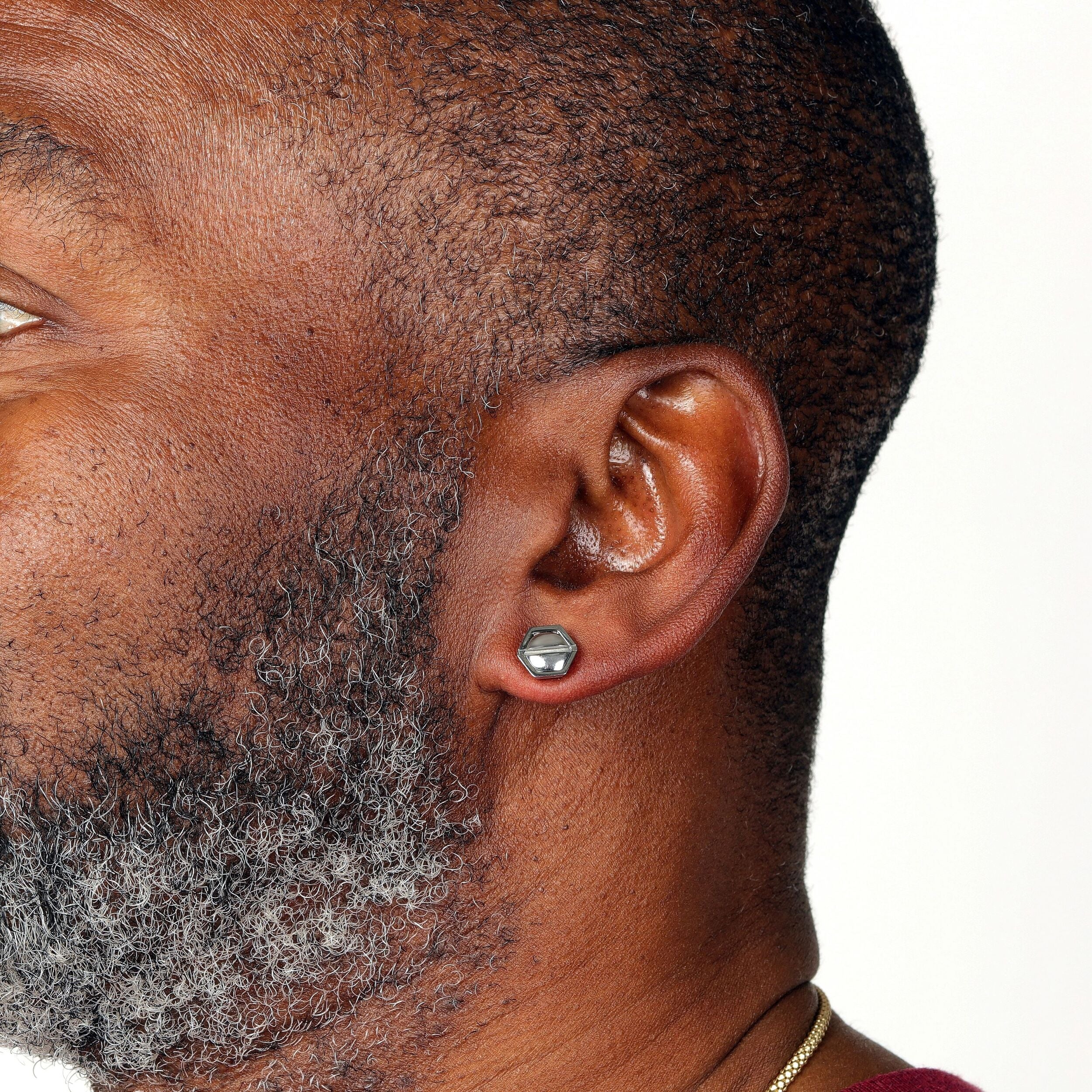 Hexagon Stud Earrings