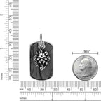 Sterling Silver Lion's Head Medallion Dog Tag