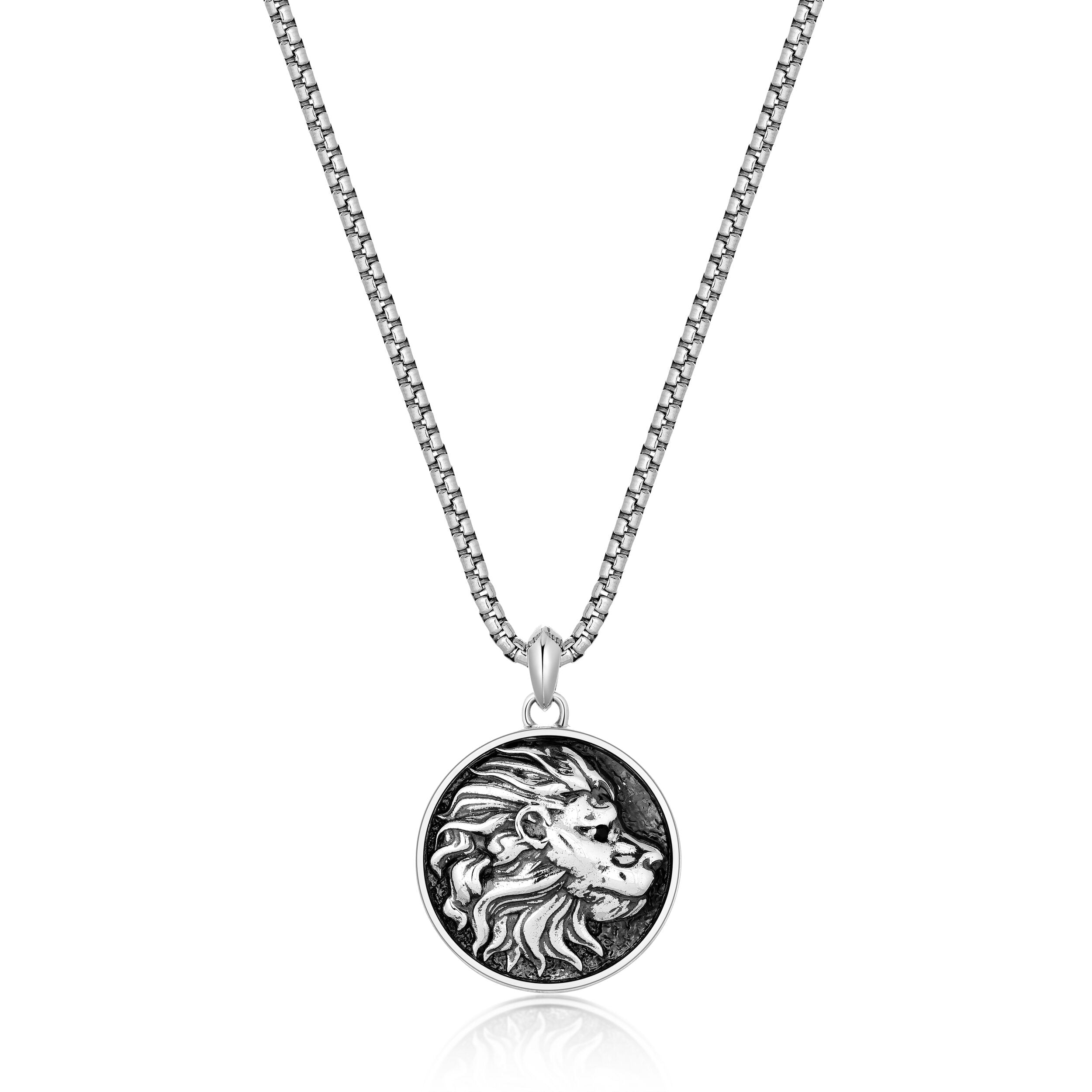 Sterling Silver Lion's Head Pendant