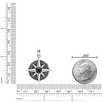 Sterling Silver Compass Pendant