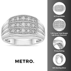 Sterling Silver Tiered Lab-Grown Diamond Cluster Ring