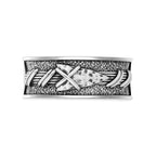 Oxidized Sterling Silver Arrow Band Ring