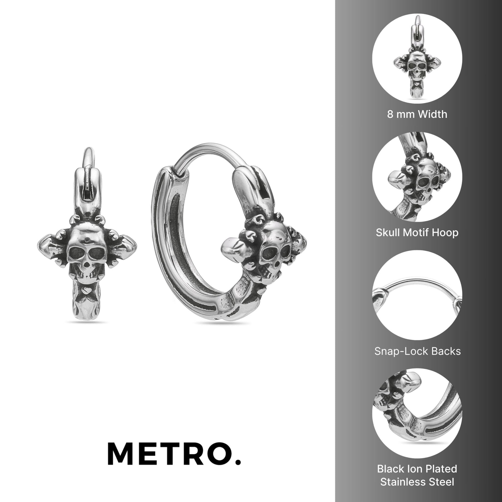Skull Hoop Earrings