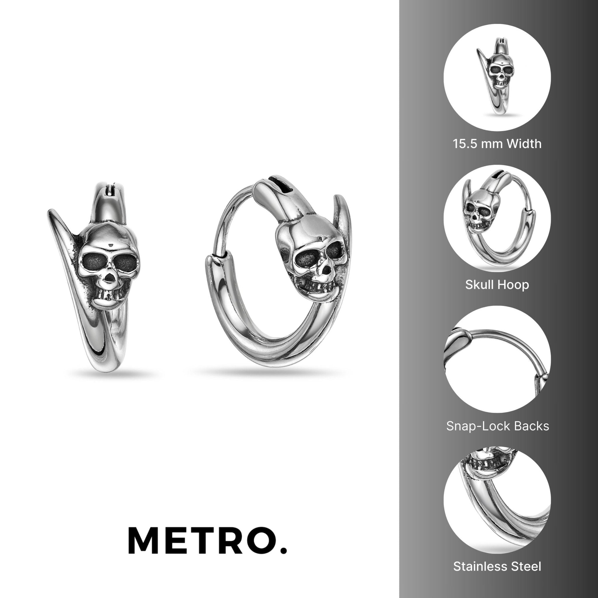 Skull Hoop Earrings