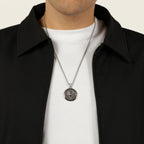 Lion's Head Round Medallion Pendant 