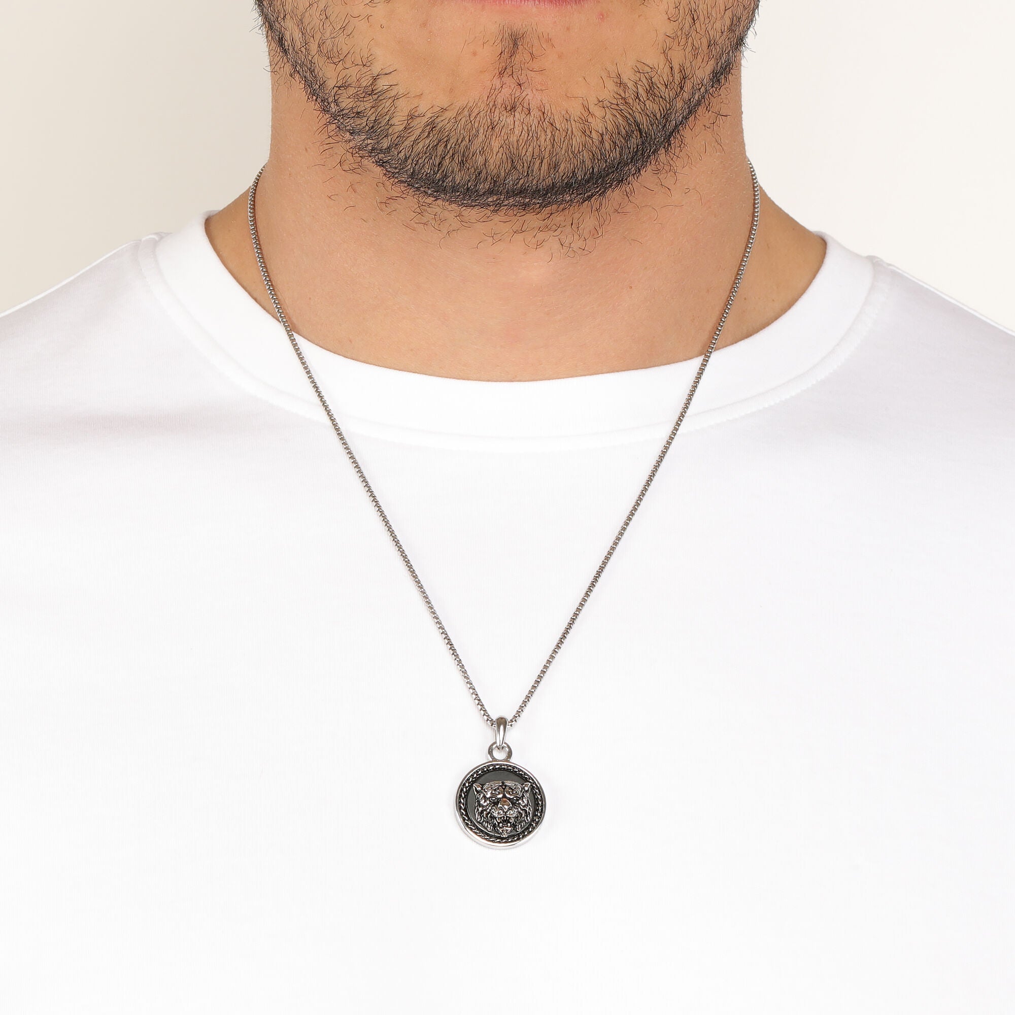 Tiger's Head Medalion Pendant