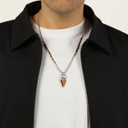 Tiger Eye Arrow Head Pendant