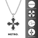 Sterling Silver Cross Medalion Pendant