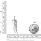 0.20 ctte Natural Diamond Fang Pendant in Sterling Silver, 24"