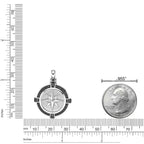 0.34 cttw Black Diamond Medallion Pendant in Yellow Gold Plated Sterling Silver, 24" 