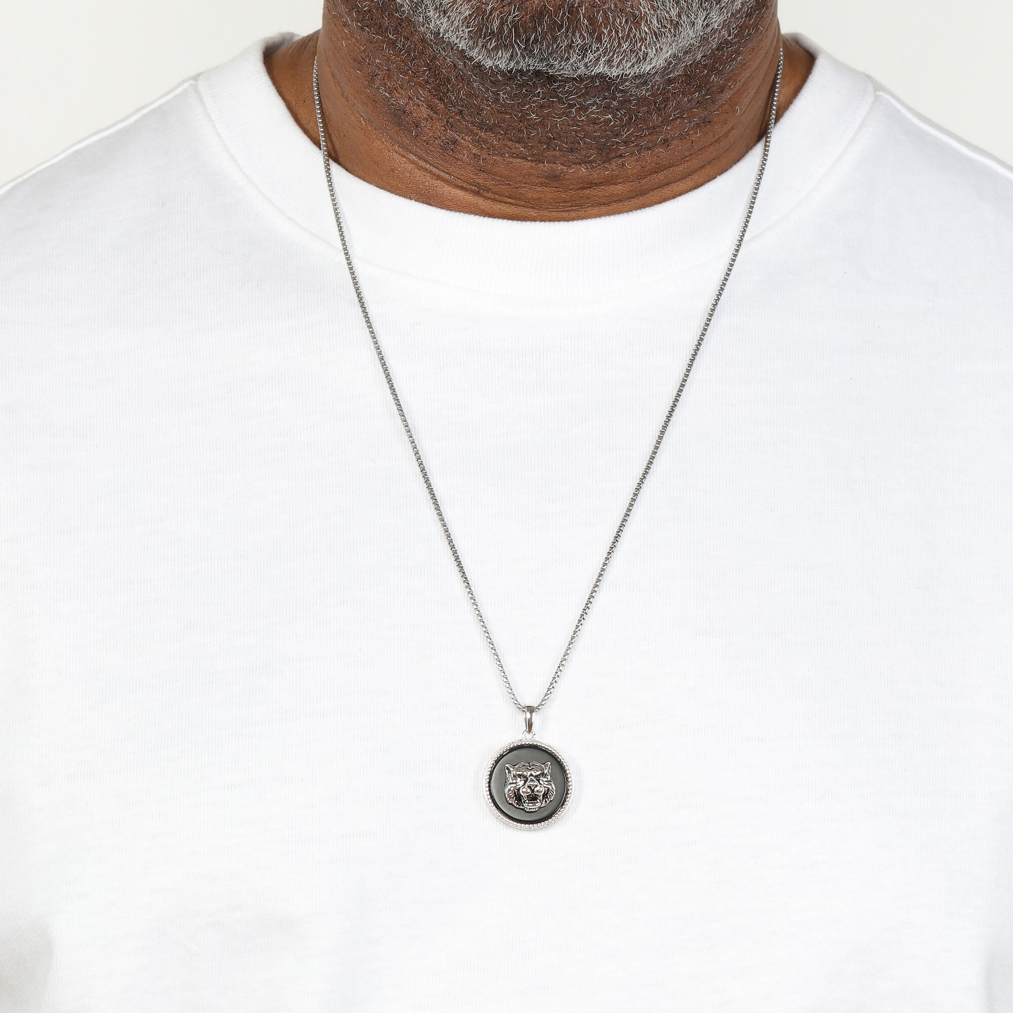 Tiger's Head Medalion Pendant