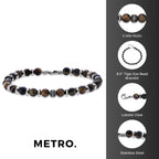 Tiger Eye Beaded Natural Stone Bracelet