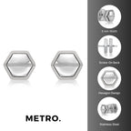 Hexagon Stud Earrings