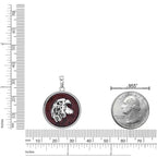 Sterling Silver Eagle's Head Medalion Pendant