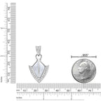 Sterling Silver Mother of Pearl Sheild Pendant
