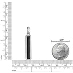 Sterling Silver Black Onyx Rounded Bar Pendant