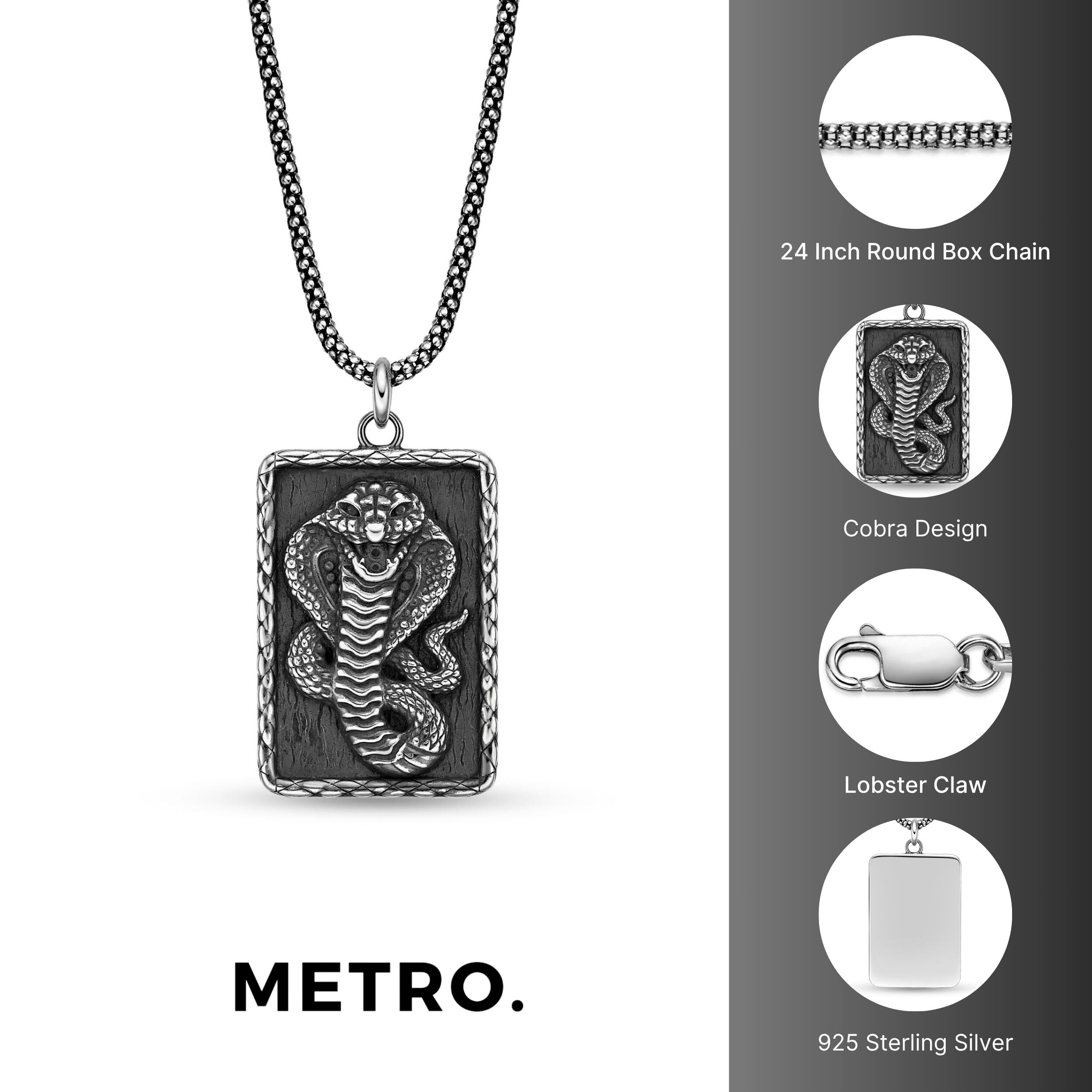 Sterling Silver Snake Pendant