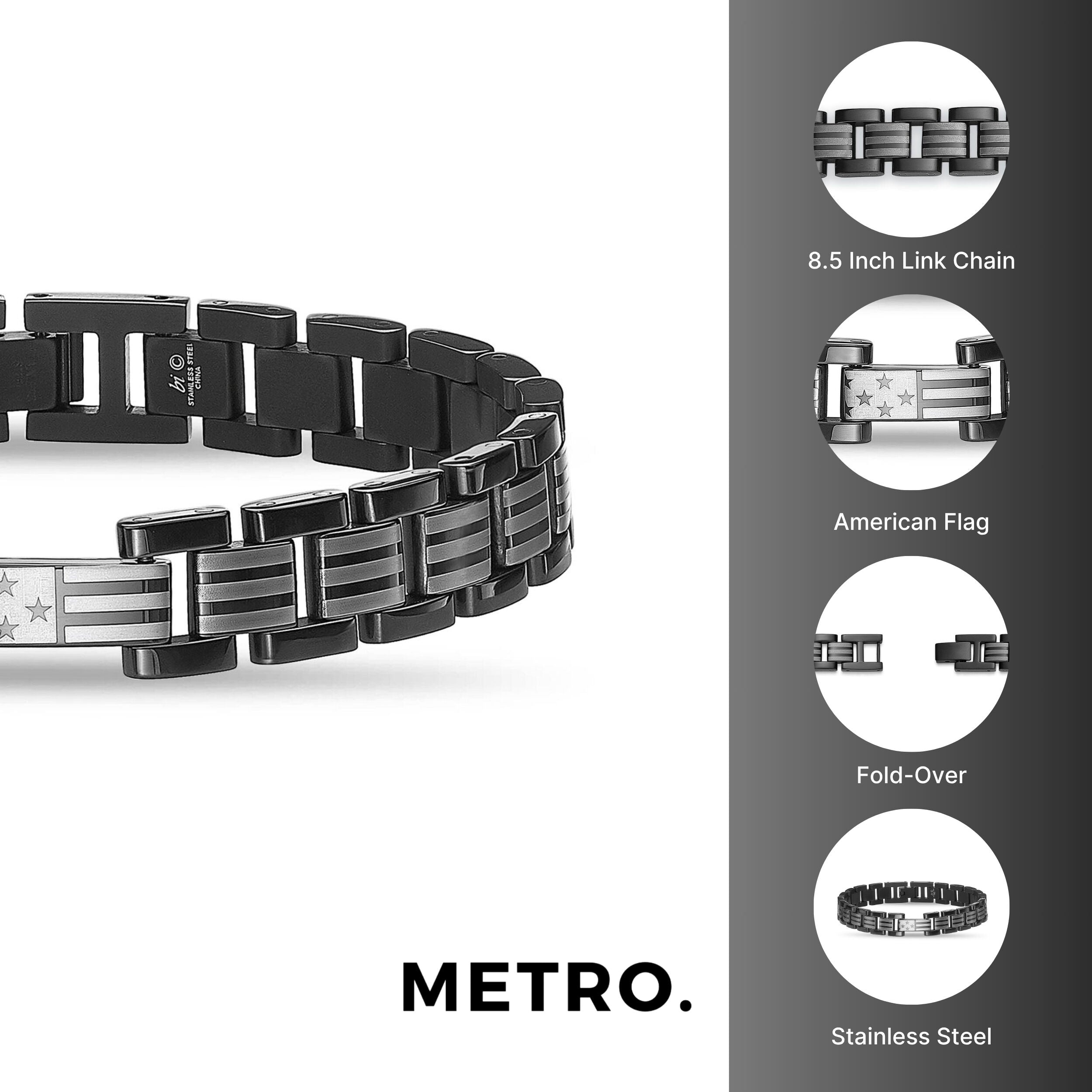 American Flag Link Bracelet