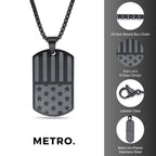 American Flag Dog Tag