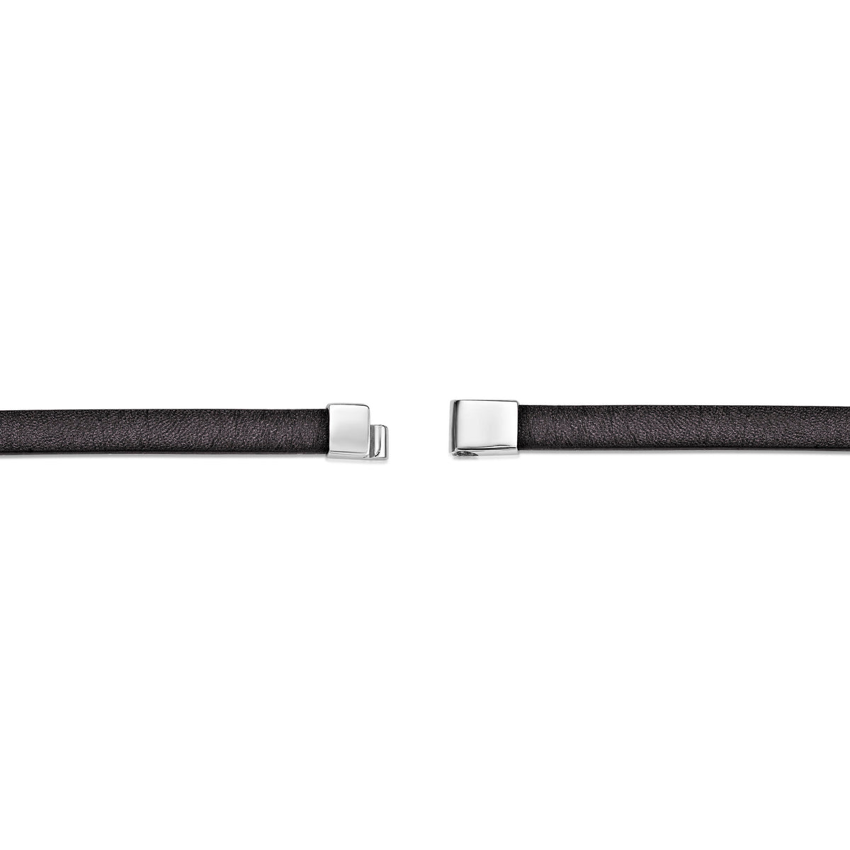 Brown Leather Bracelet with Tiger Eye Bar in Sterling Silver, 8.5"
