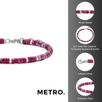 Dark Red Imperial Turquoise Natural Stone Beaded Bracelet