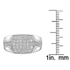 Sterling Silver Lab-Grown Diamond Cushion Cluster Ring