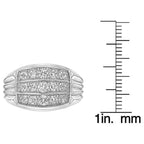 Sterling Silver Tiered Lab-Grown Diamond Cluster Ring