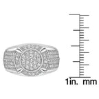 Sterling Silver Lab-Grown Diamond Cluster Ring