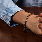 Tiger Eye Beaded Natural Stone Bracelet