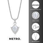 Sterling Silver Mother of Pearl Sheild Pendant