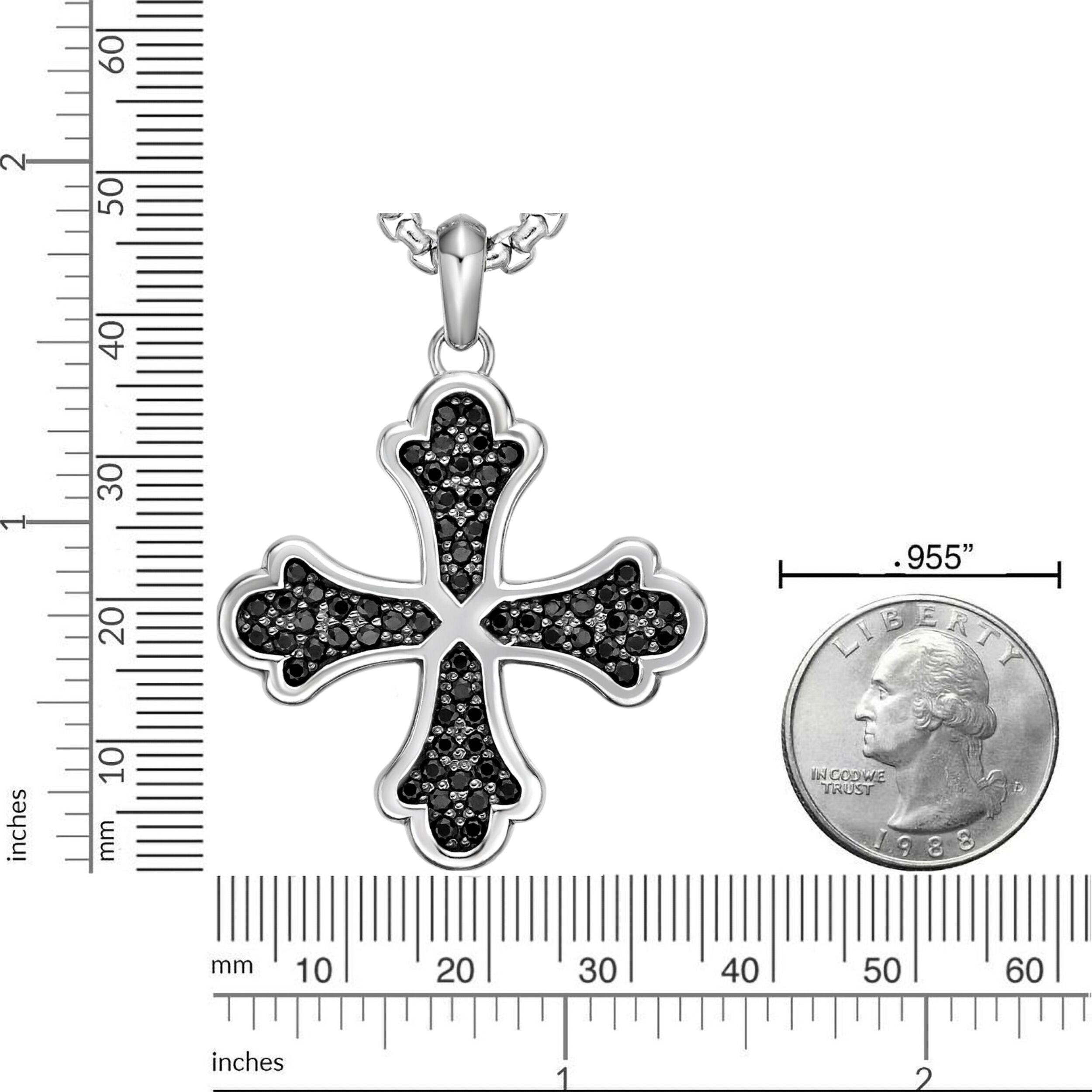 Sterling Silver Cross Medalion Pendant