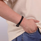 Anchor Leather Bracelet