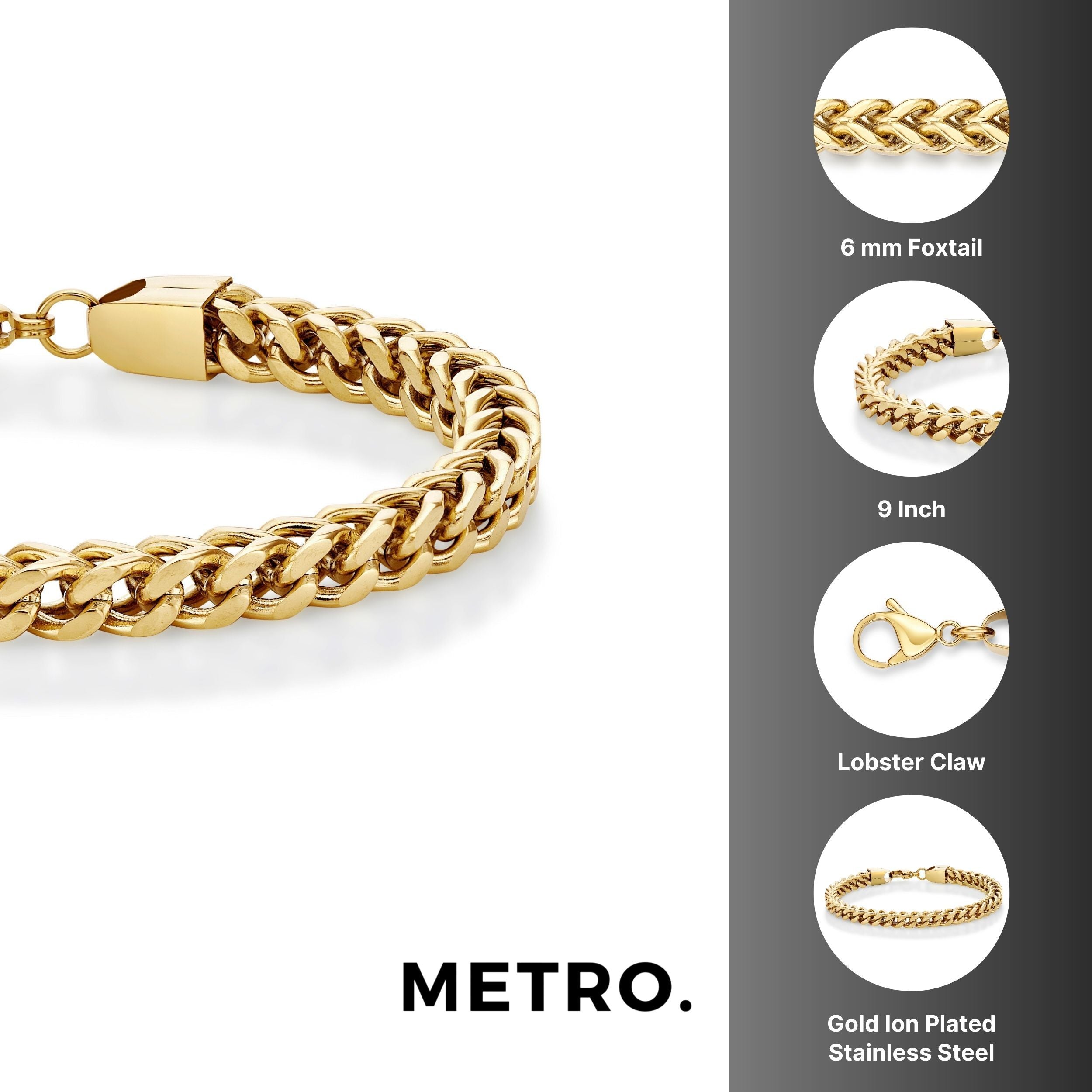 Thick Foxtail Chain Bracelet