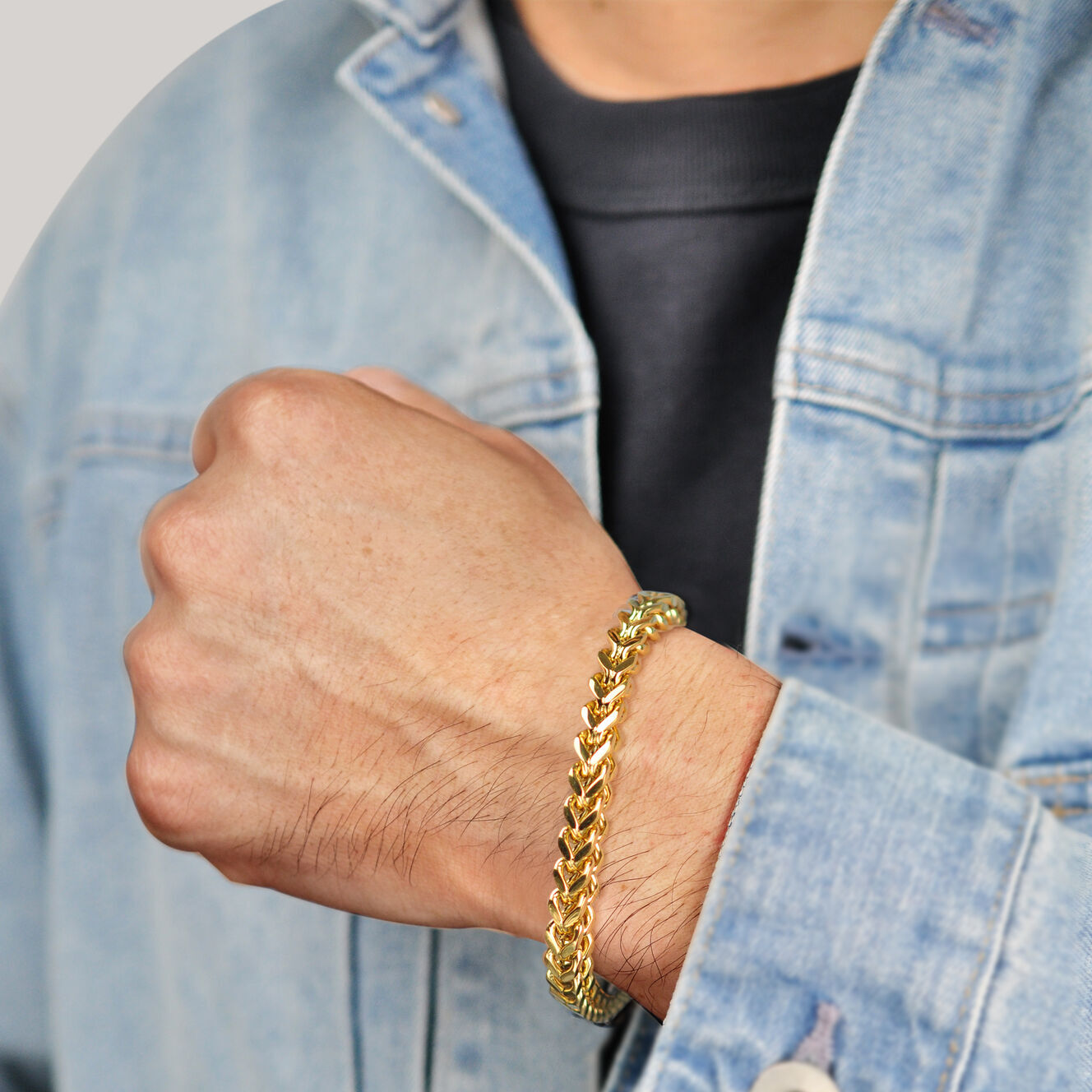 Thick Foxtail Chain Bracelet