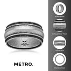 Antique Silver Finish Stainless Steel Ring