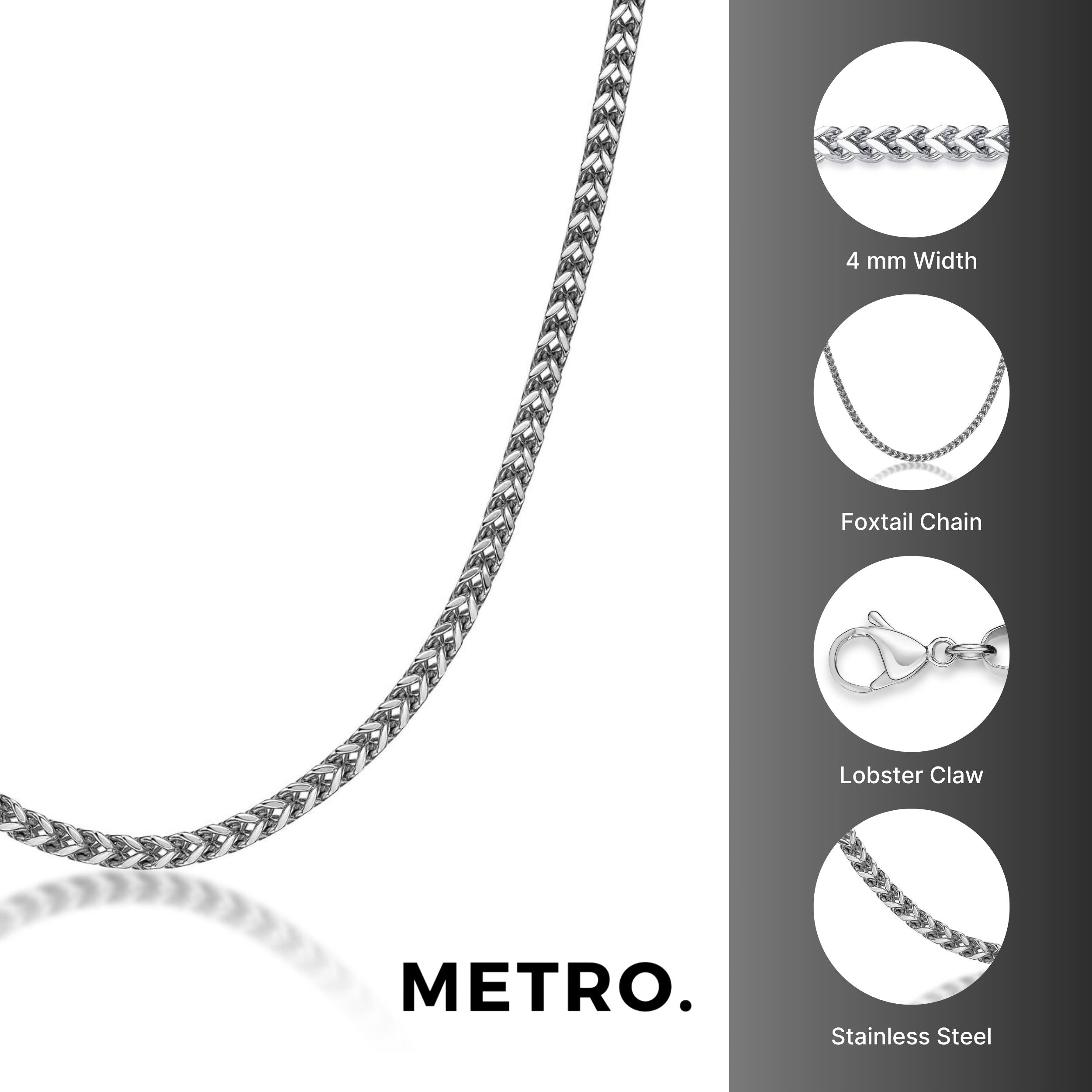 Thin Foxtail Chain Necklace