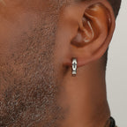 Cross Cubic Zirconia Hoop Earrings