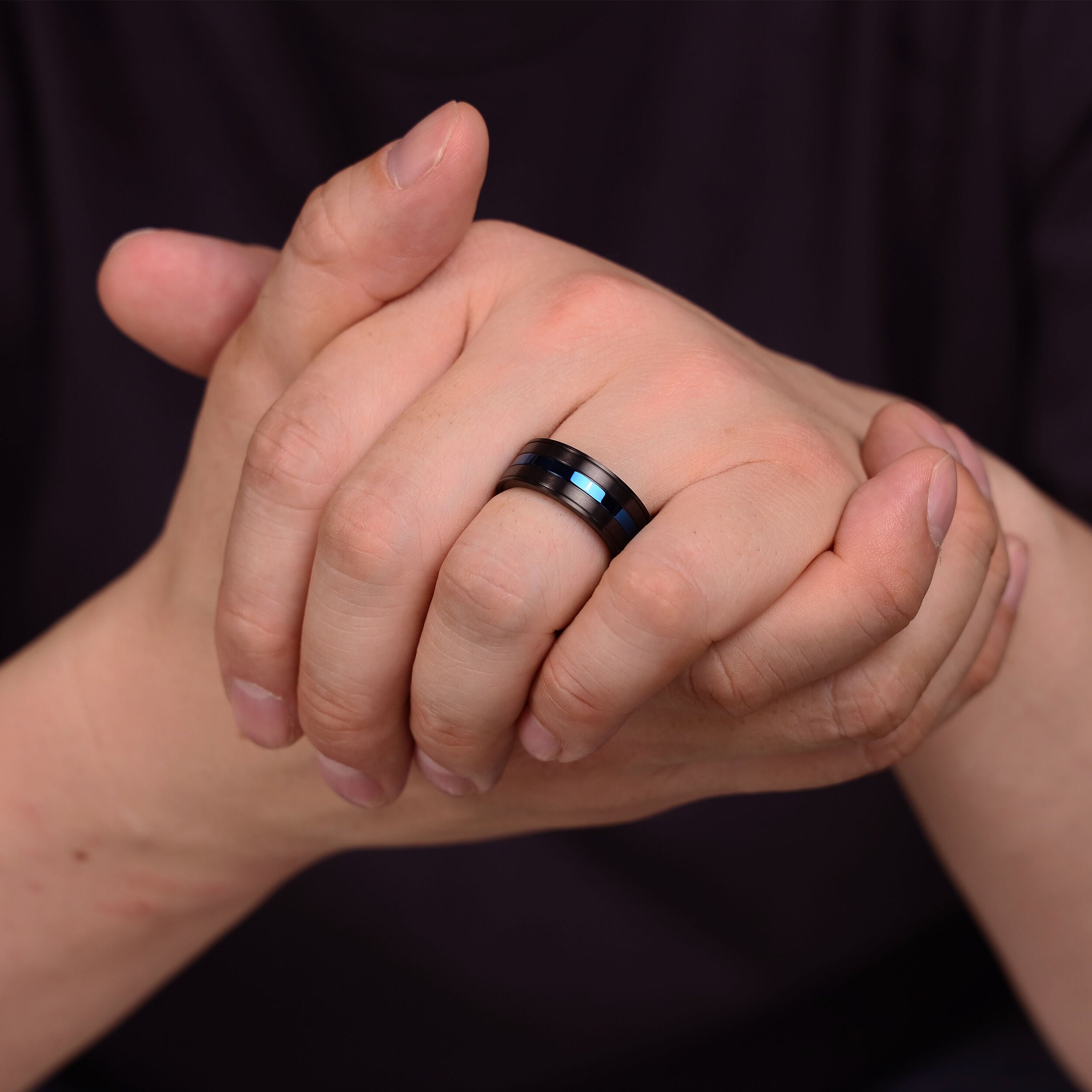 Blue Stripe Ring