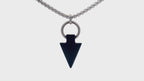 Black Agate Arrow Head Necklace