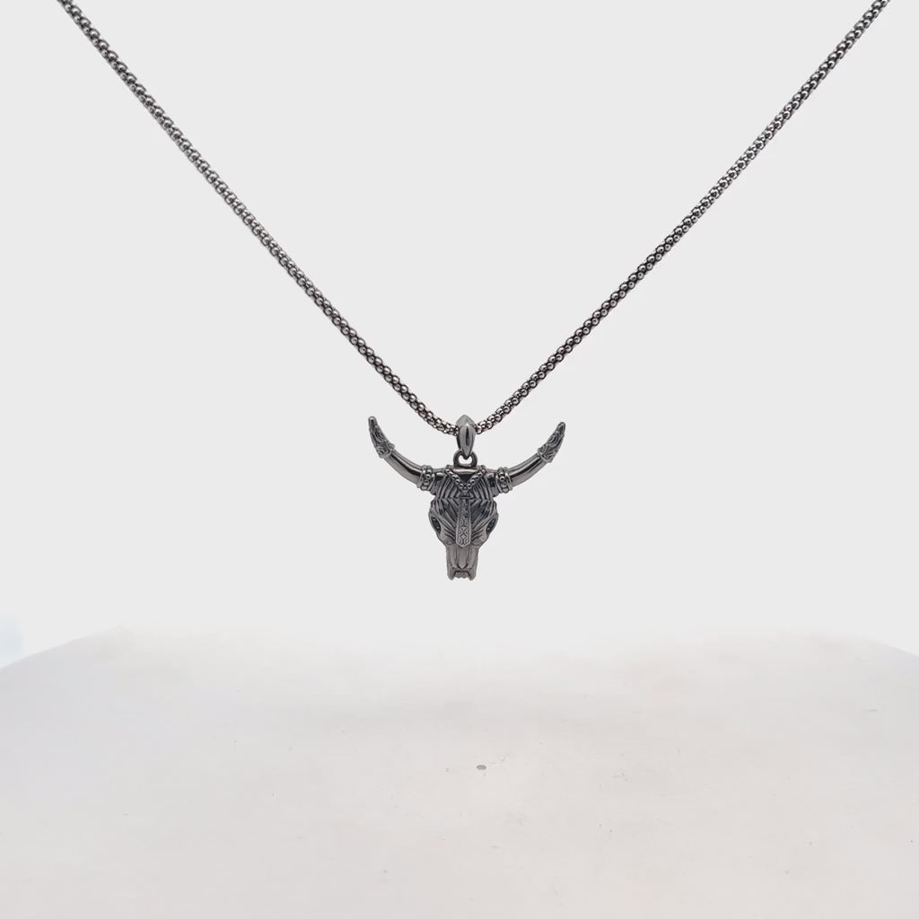 Sterling Silver Ram's Head Pendant