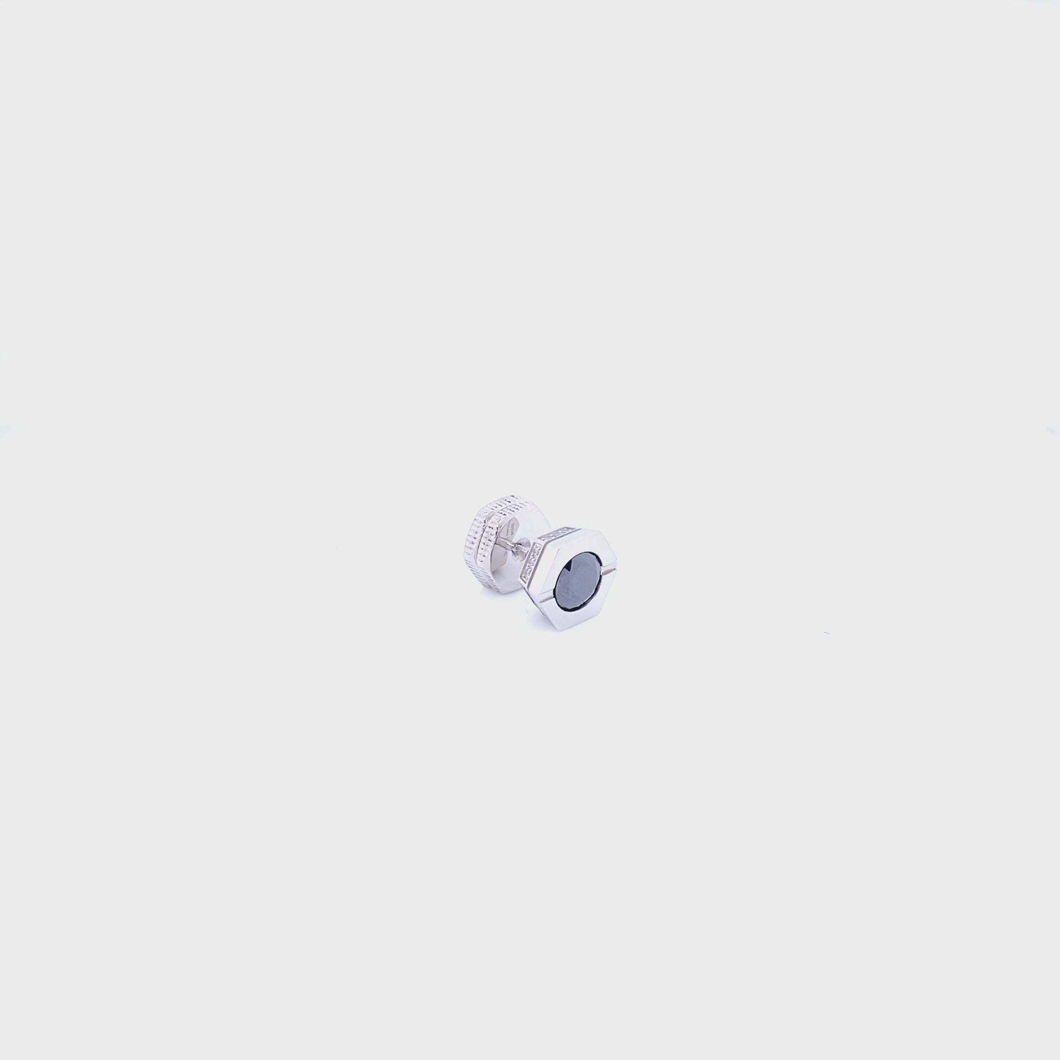 Hexagon Cubic Zirconia Stud Earrings