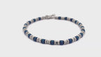 Blue Ion Plated Bead Chain Bracelet