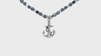 Hematite Anchor Pendant Necklace