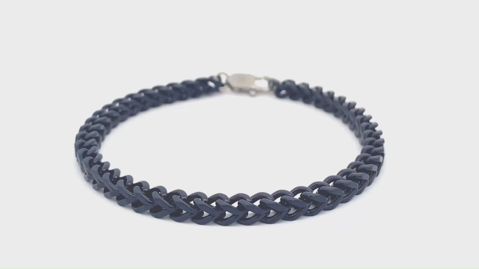 Blue Acrylic Franco Chain Bracelet